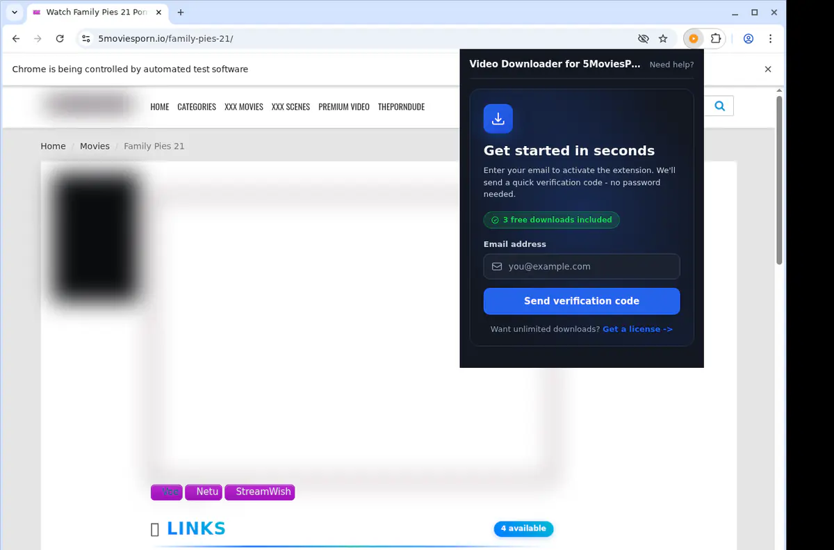 5moviesporn Video Downloader browser extension screenshot 5